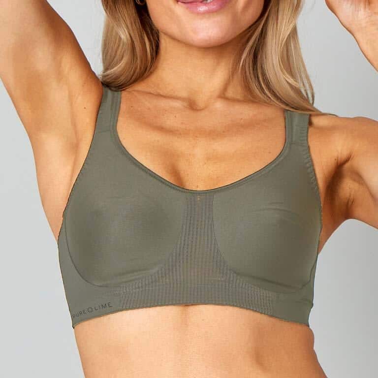 Support Sportbeha Olijf Groen